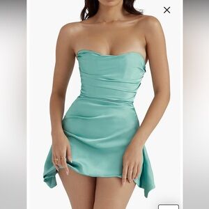 House of CB Jasmine draped strapless corset dress